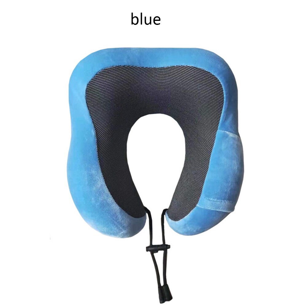 U-vormige Traagschuim Nek Kussens Zachte Trage Rebound Ruimte 30*28*14 Cm Cervicale Gezondheidszorg Beddengoed Reizen Kussen: Blue  U(Without bag)