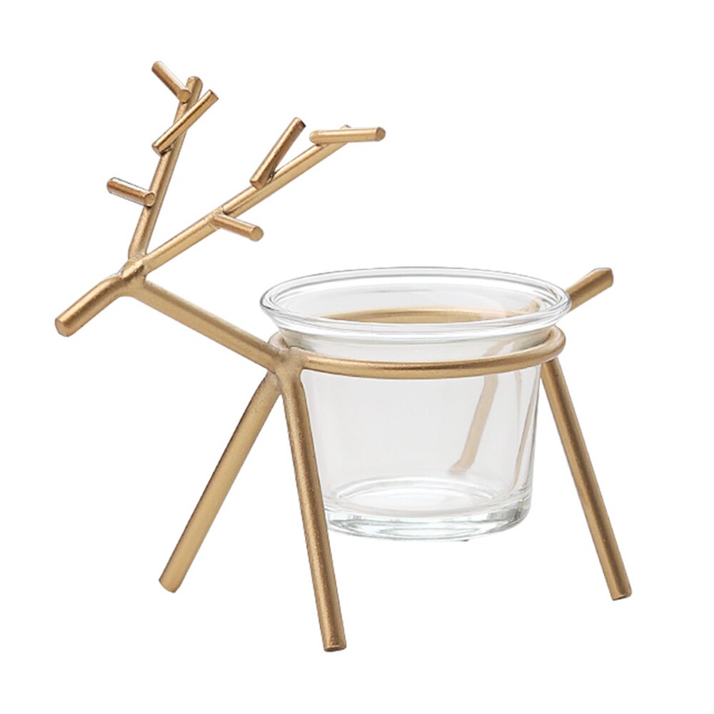 Kerst Kandelaars Europese Iron Art Leuke Herten Kandelaar Home Kerstversiering Festival Decor Speciale: 02