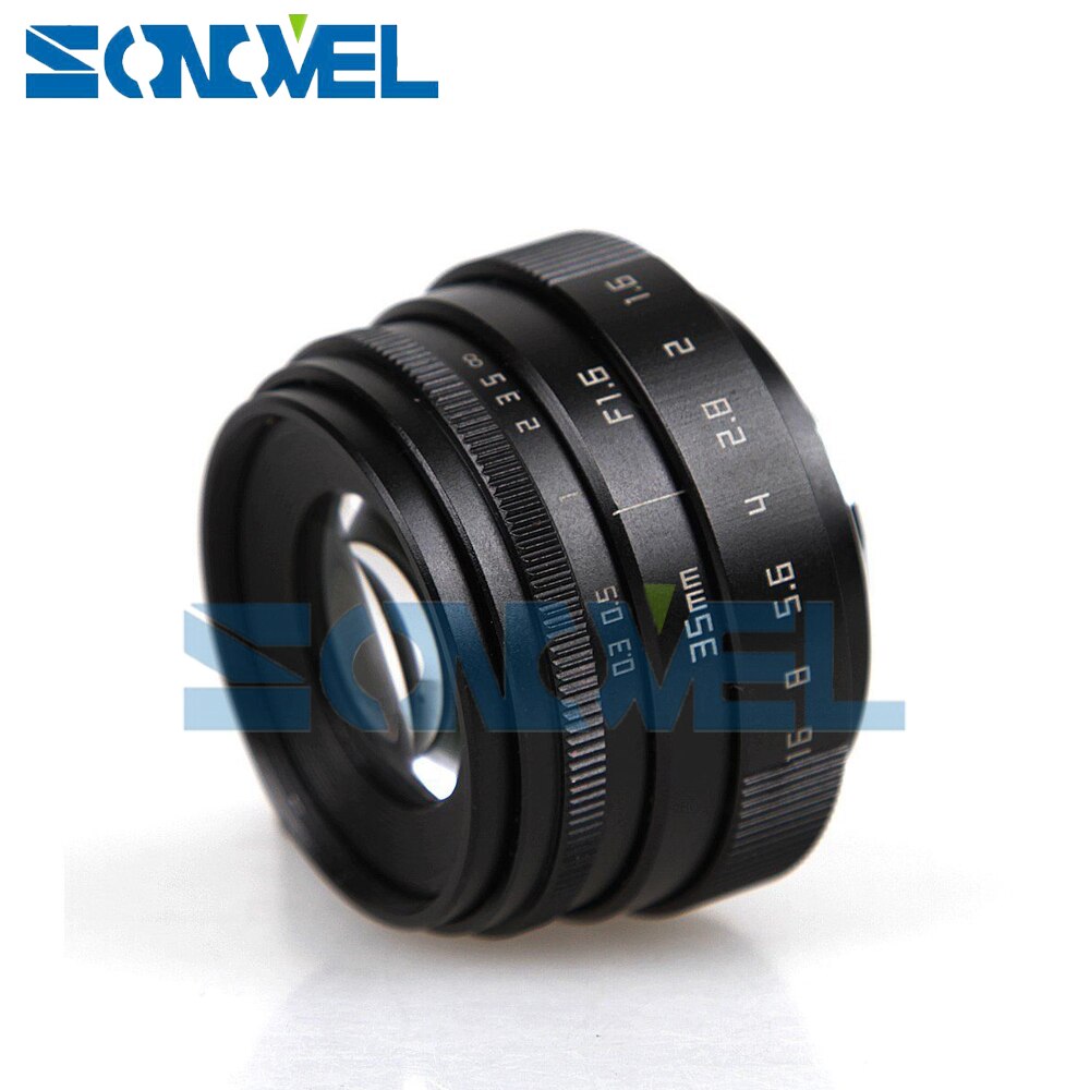 Fujian 35mm F1.6 CCTV Lens C Mount + Zonnekap + Macro ring Voor Canon EOS M M2 M3 M5 M6 M10 Mirrorless Camera