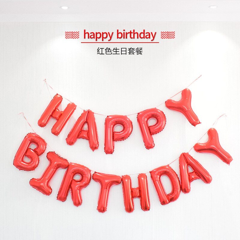16 zoll Glücklich Geburtstag Rose Gold Buchstaben Folie Ballons Geburtstag Party Dekoration Kinder Alphabet Air Balloons Baby Dusche Liefert