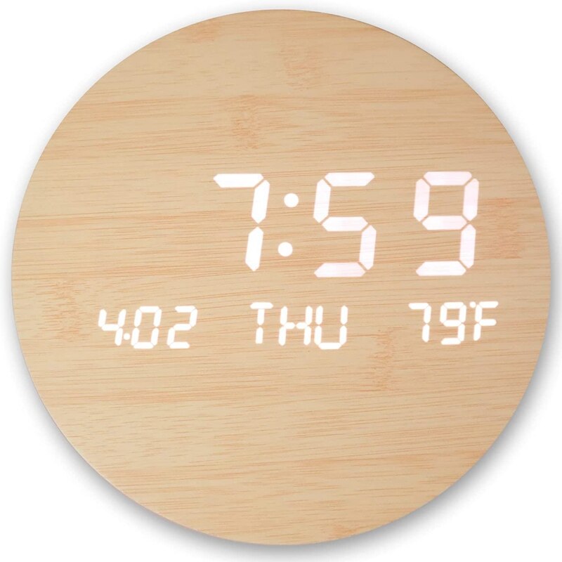NESIFEE Horloge Radio Pilotée 30 cm Pendules Murales Silencieuse en