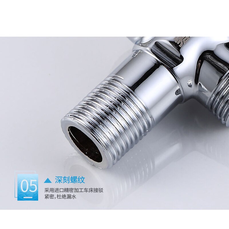 1 inlet 2 outlet Bidet Toilet angle valve Chrome Plated Brass Dual Water Outlet Angle Check Valve Free Shippping