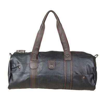 oben PU Leder Reisetaschen Zylinder Männer Duffle Tasche Gepäck Wasserdichte Handtaschen für Männer bolsa de couro Tasche L483: Schwarz