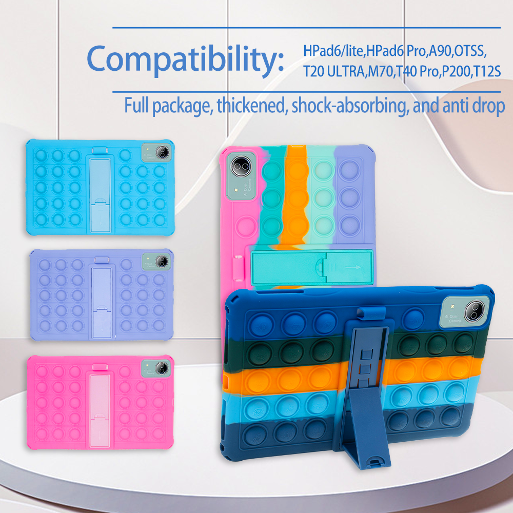 Para Teclast T60 Plus T60AI funda para tableta de 12 pulgadas funda con soporte Ajustable funda de silicona suave con burbujas