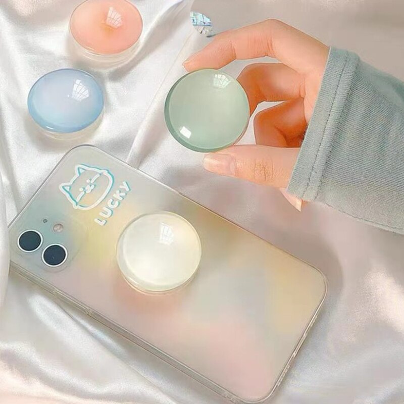 Crystal Finger Grip Holder Stands For Phone Universal Flexible Fold Bracket Expansion Cellphone Stand Socket Lazy Korea Popular