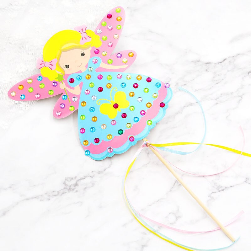 Children DIY Fairy Stick Handmade Princess Magic Stick Toy Handmade Materials Package Sticker Girl DIY Craft Toys: Girl B