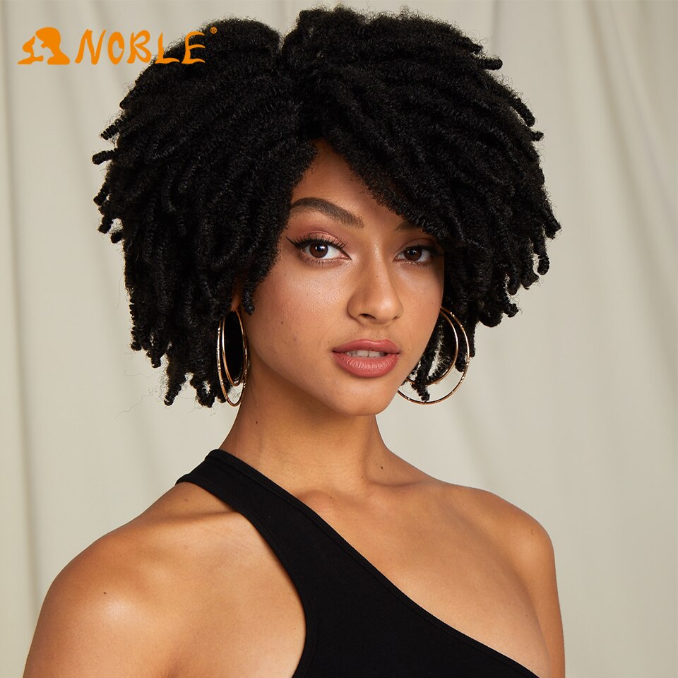 Noble girl perruque bouclé synthetic wig short black hair afro kinky curly wigs парик мужской Cosplay Wig For women