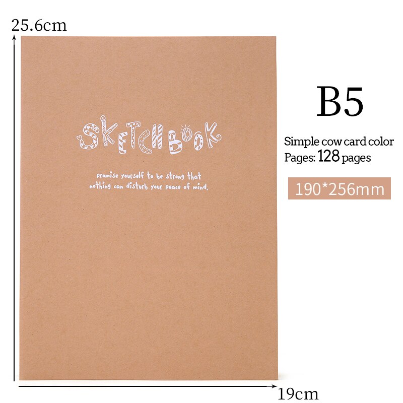 A5 B5 16K Blank Kraft Paper Sketchbook Student Painting Book Art Painting Paper Teacher Office Student Stationery: B5 Cow card color