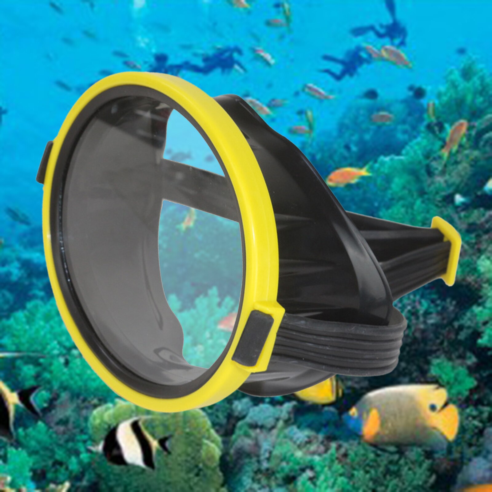 Maschere per occhiali da Snorkeling subacquee per bambini: giallo