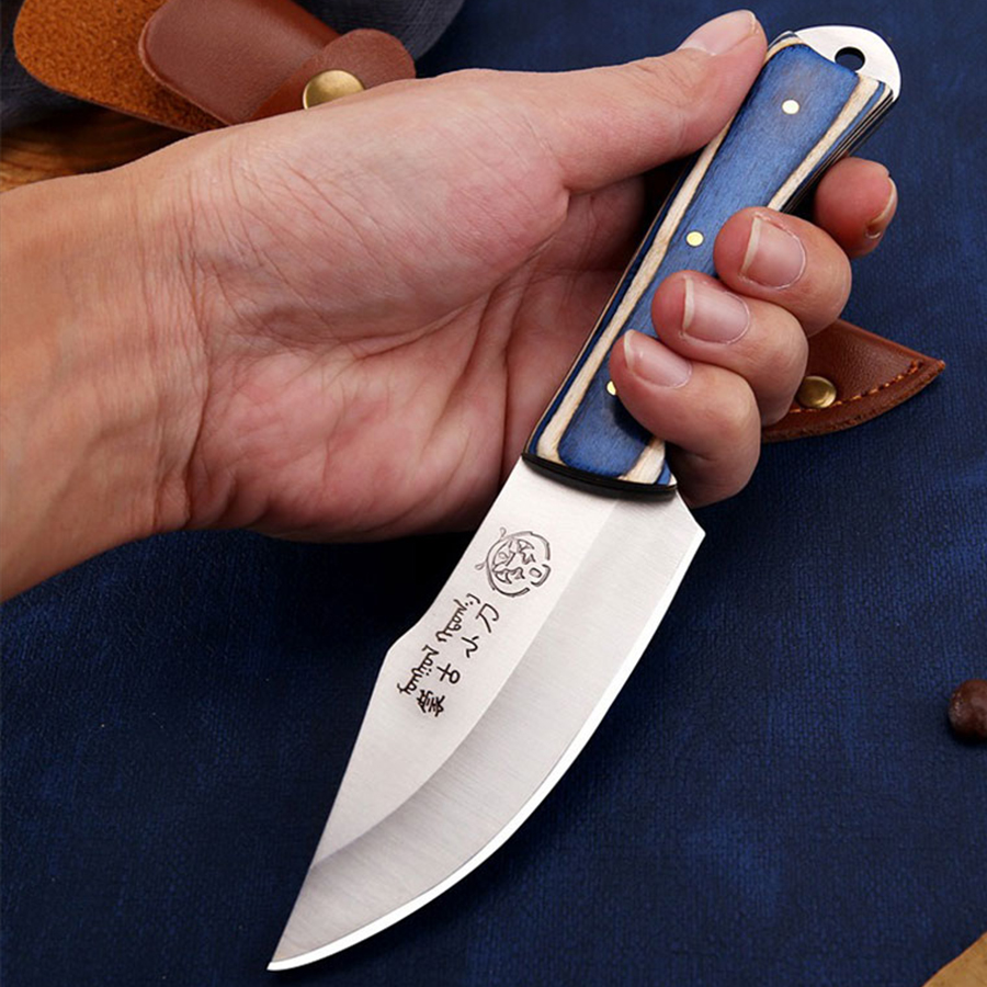 Mongolian Multi-Purpose Canivete, Faca Comer Carne, Faca Pequena Vegetal, Lidar com, Carne, Churrasco, Ao ar livre, Fruta