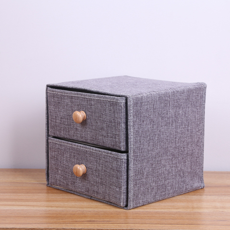 Storage Drawer Organizer 2 Layers Fabric Organizador Escritorio Home Supplies Rangement Cuisine Organisateur Placard Drawer Box: gray