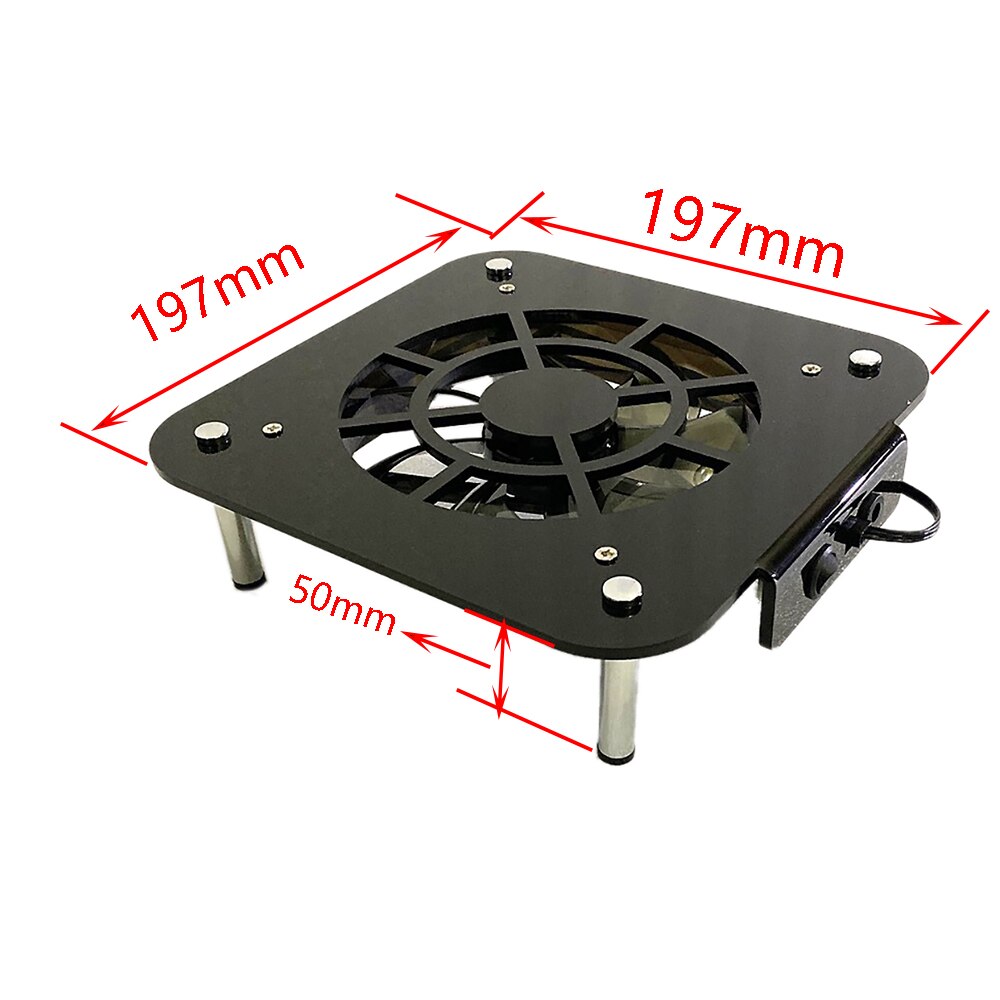 Ventilador de refrigeración con Base de disipación de calor, Marco Mod para Mac Mini radiador, Overclock con 12cm, 14cm, ventilador silencioso, chasis Acrílico