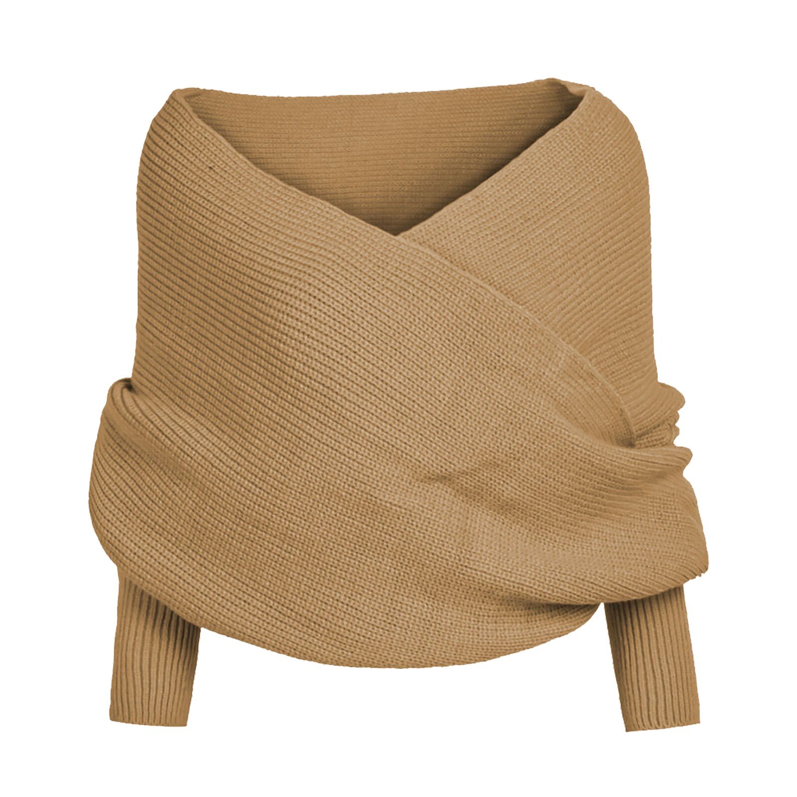 Poncho à manches chauve-souris pour femme, col bateau, écharpe, tricot doux, châle d'hiver, 40 #: BW