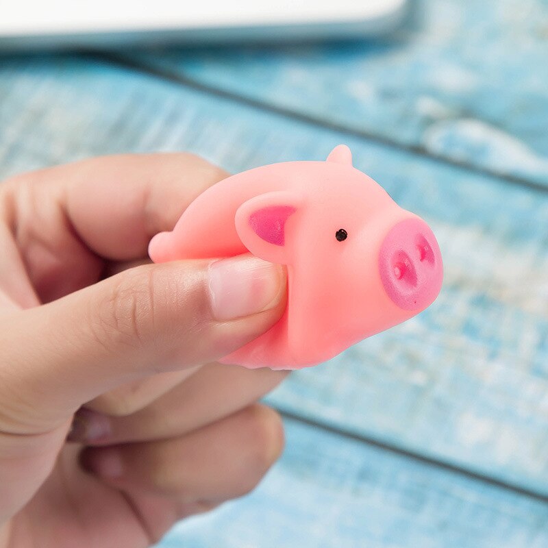 1 stk søde 4.5cm hundelegetøj pink skrigende gummigris kæledyrslegetøj knirke squeaker tygge hjemmepynt tyggelegetøj til hunde
