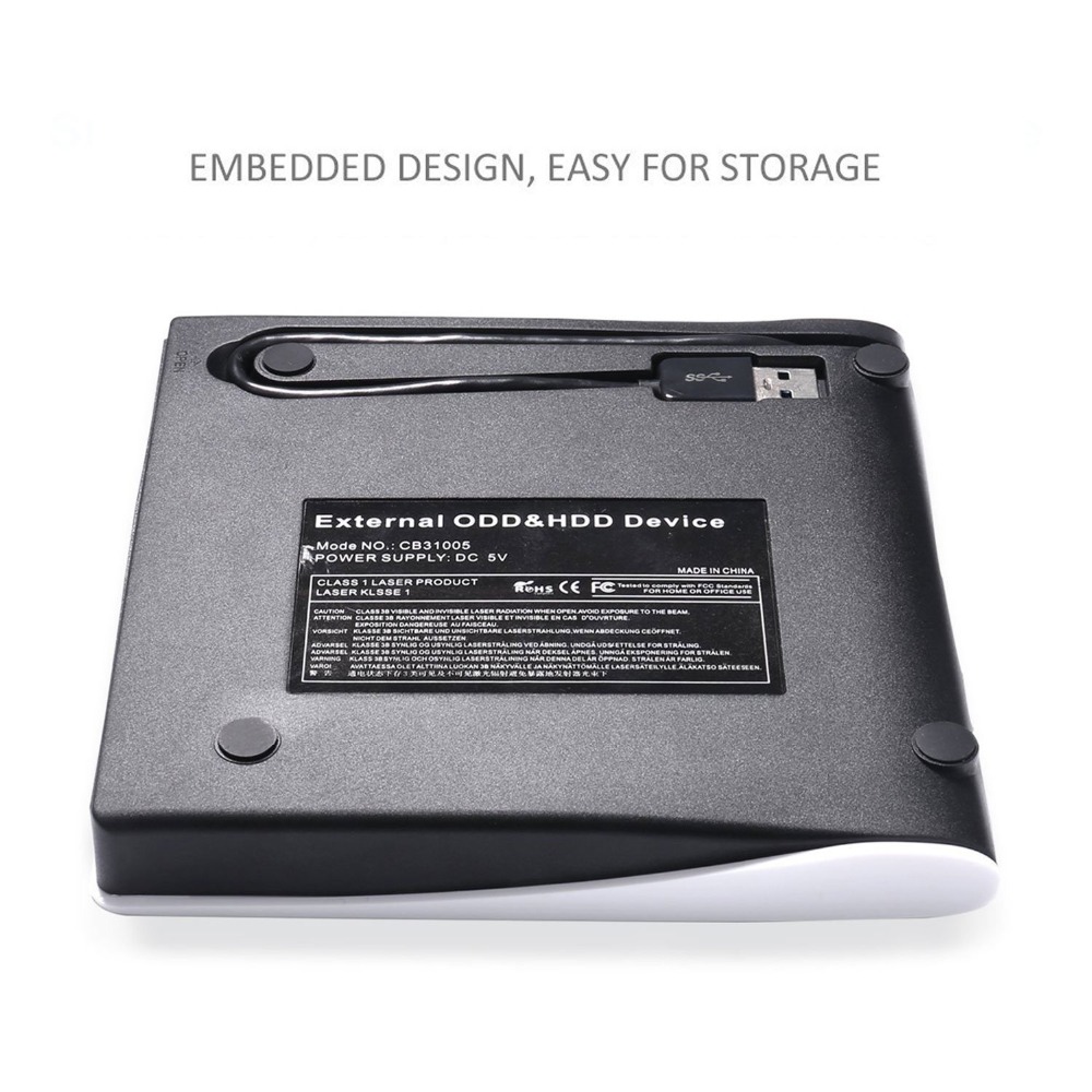 Nowy 9.5mm USB 3.0 SATA napęd optyczny zestaw etui zewnętrzna mobilna obudowa DVD/CD-Rom Obudowa robić laptopa bez napęd optyczny