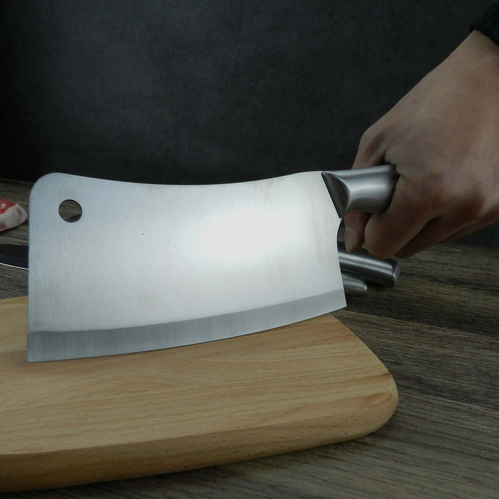 Stainless Steel Kitchen Knife Set 1-4PCS Chopping Cleaver Chef Knives Chicken Bone Scissor Cooking Tool Cutting Slicing Meat