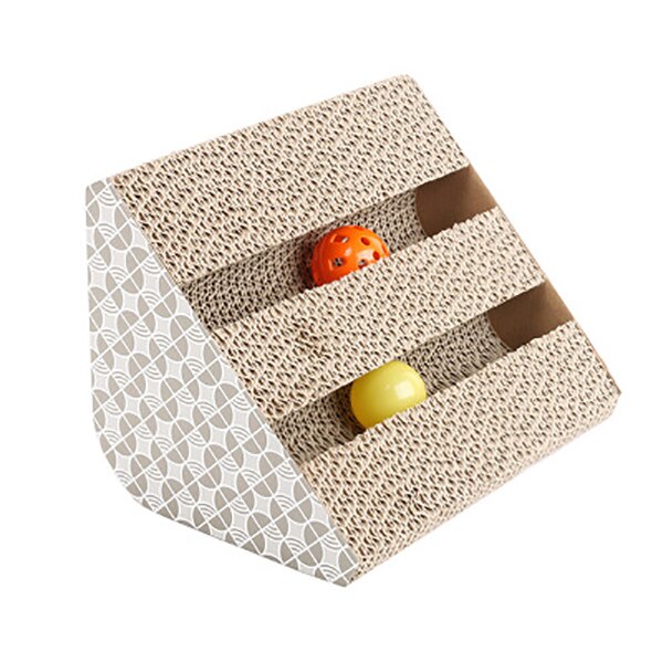 Corrugated Cat Scratch Board Pad Cat Toy House Big Cat Climbing Furniture Scratch Post Cat Jumping Toy with Ladder for Kittens: C