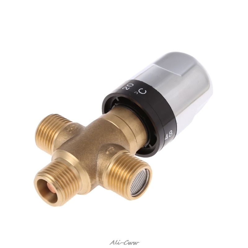 Brass Luxury Thermostatic Mixing Valve Temperature Control Valve for solar water heater valve parts Thermostatic Mixers