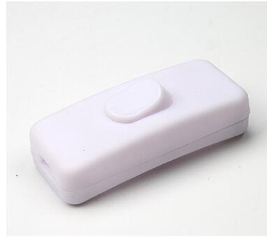 Interruptor para lámpara de noche CA 110V-250V, Cable de luz de escritorio, interruptor basculante: Blanco