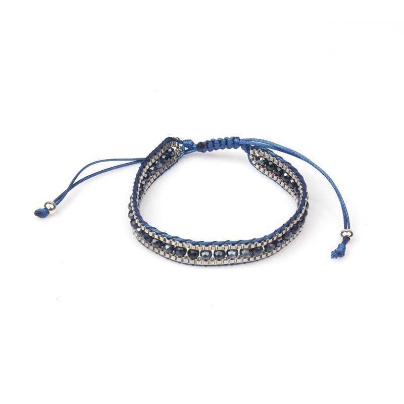 Bohemian ladies bracelet hand-woven bracelet crystal single layer beaded bracelet national wind friendship bracelet: SJ-Q9