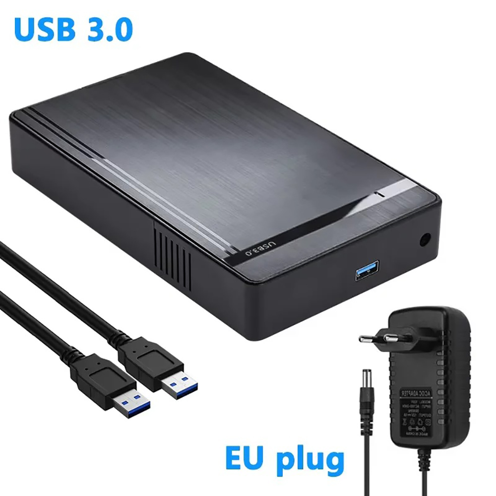2,5/3,5 inch HDD-behuizing USB 3.0 harde schijf Schijfbehuizing SATA naar USB 3.0-adapter Externe harde schijf voor pc-laptop Gereedschapsloos: Goud