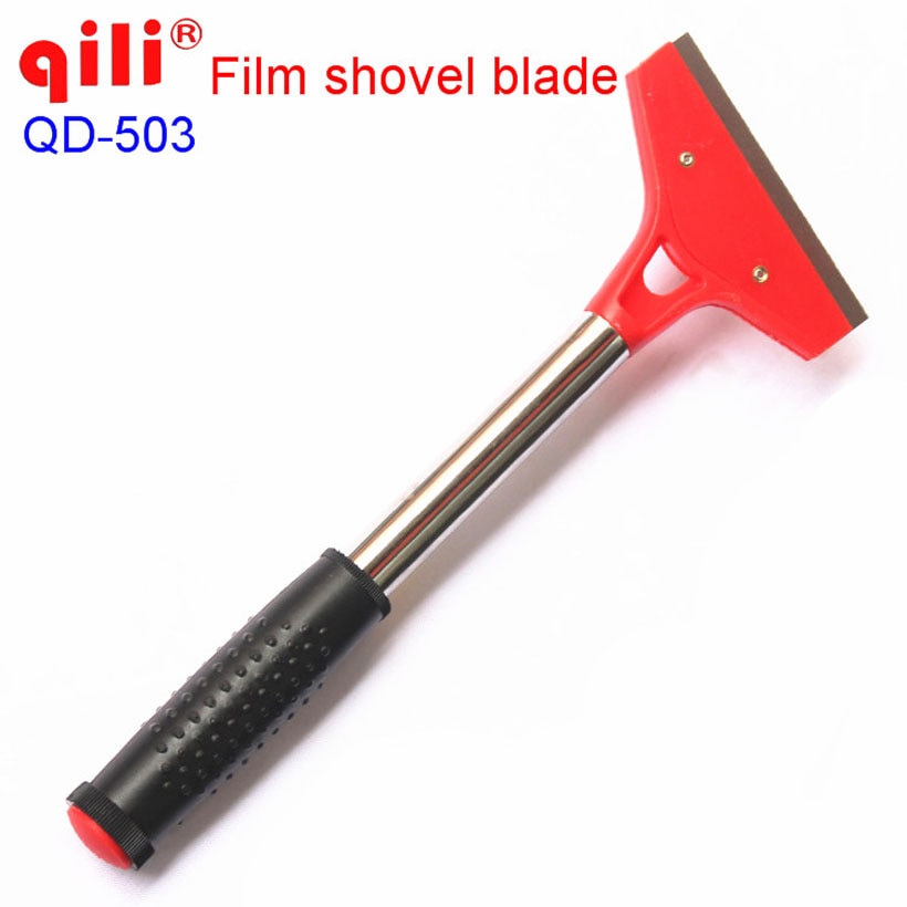 Herramienta de pegatina QILI QD-503 para coche, película opaca para ventana rasqueta para eliminar la casa y el gardon, herramientas de limpieza, raspador de piso de acero con pala 20x10cm