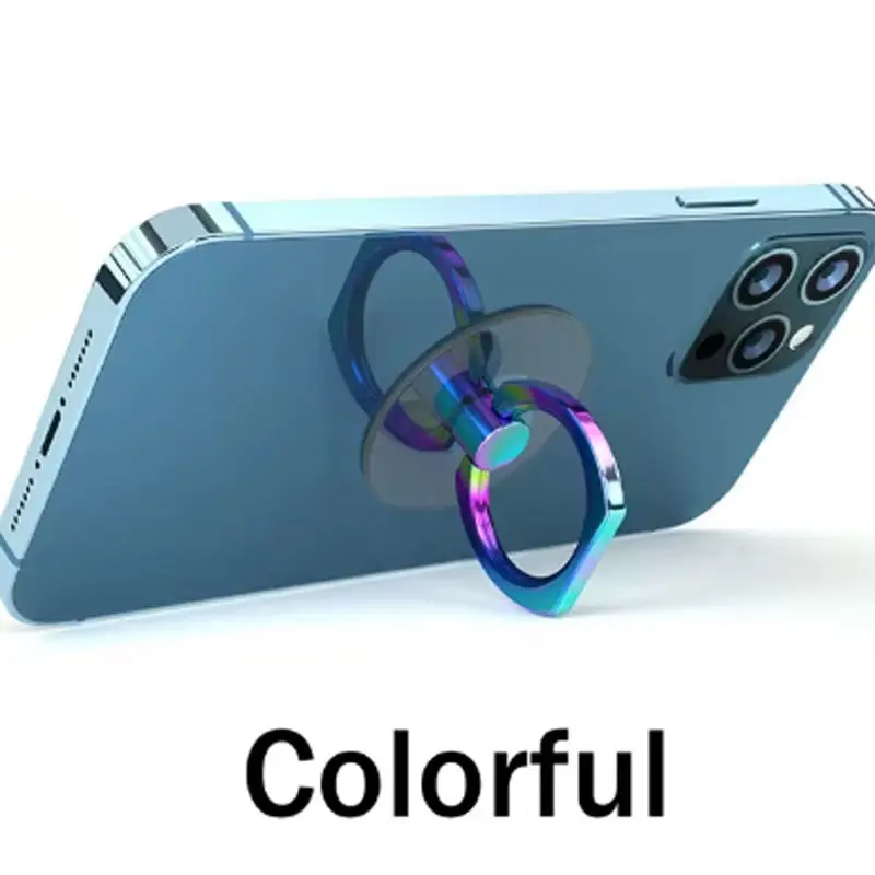 Soporte de anillo para teléfono móvil, bucle de agarre transparente para dedo, soporte de rotación de 360 grados, Compatible con todos los tipos de teléfono inteligente, 1/4 Uds.