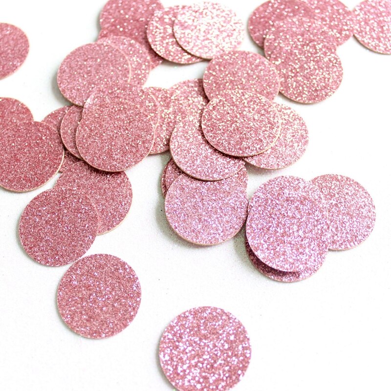 Confettis en papier Rose doré, Confettis à paillettes, décorations de Table en ballons pour fête prénatale, anniversaire, mariage, DIY, 100, pièces/sac
