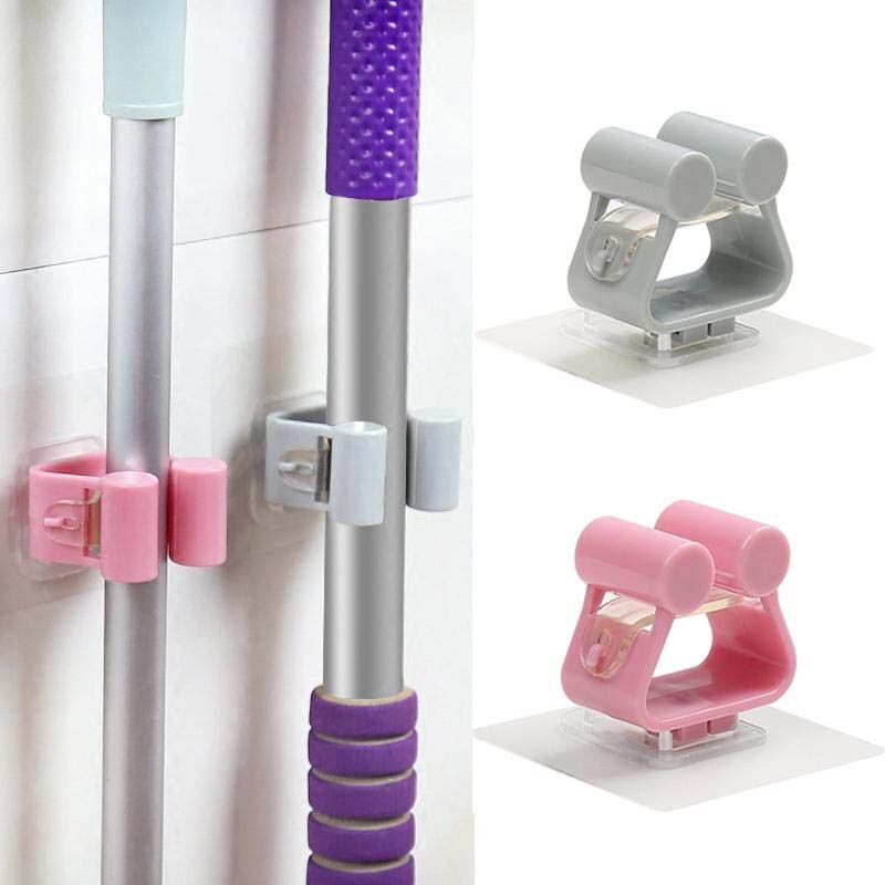 Wall Mounted Mop and Broom Holder Mop Organizer Holder Brush Broom Hanger Home Storage Rack Bathroom Hooks Household Tools