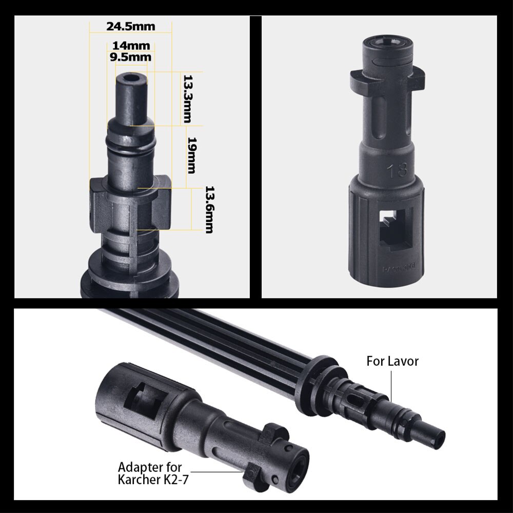 Car Washer Water Spray Gun Jet Lance Rotating Turbo Nozzle High Pressure Cleaner for Lavor / Karcher K2 K3 K4 K5 K6 K7