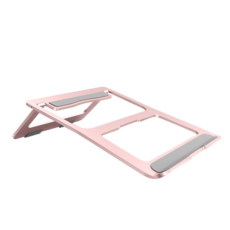 Sammenfoldelig holder til bærbar computer, justerbar aluminium til notebook-stativer  r9cb: Rose guld