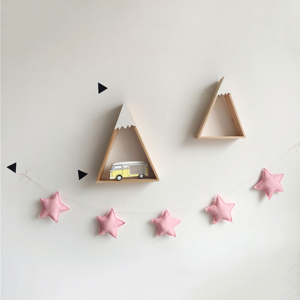 Nordique bébé chambre décoration tenture murale ornements à la main pépinière lune étoile guirlandes fille chambre décor Photo accessoires: QC0076-4