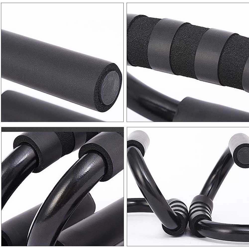 1pair Exercise Gym Body Fitness Training Home Pull S Shape Chest Press Sports Foam Handles Push Up Bar Muscle