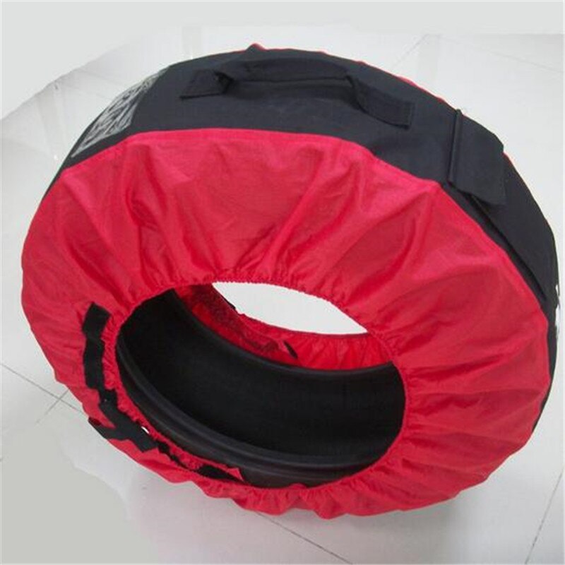 4 stks/partij Auto Verstelbare Tire Wheel Cover Voor Seizoensgebonden Waterdichte Bescherming Spare Banden Tyre Tote Accessoires Opbergtas: less 77cm Red 4pcs