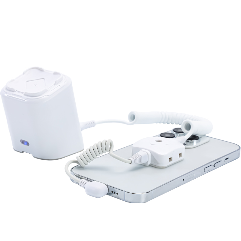 Mobile Phone Security Anti-Theft Device Display Stand Smartphone Secure Burglar Alarm System Plastic White Holder Show
