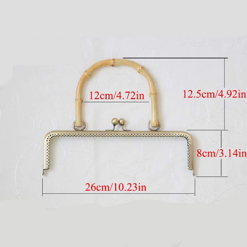 1 pc D a Forma di Manico Di Bambù Per Fatti A Mano FAI DA TE Borsa del Tote Della Borsa Fare il Sacchetto Telaio Gancio Accessori di Alta Qualità del Commercio All'ingrosso: Rosso
