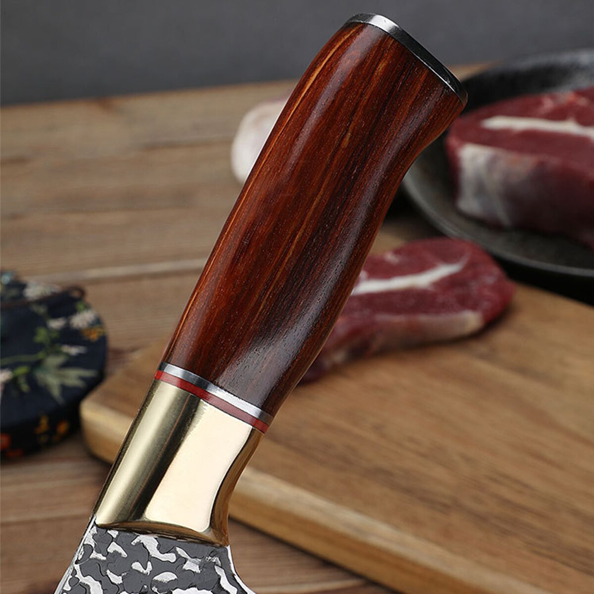 8 Inch Stainless Steel Kitchen Knife Hand Forged Meat Chopping Cleaver Slicing Knife Vegetables Cutter Chinese Chef Knives