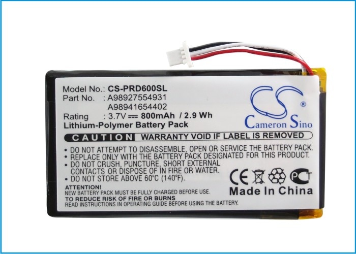 Cameron Sino batería 800mAh A98927554931, A98941654402 para Sony PRS-600, PRS-600/BC, PRS-600/RC