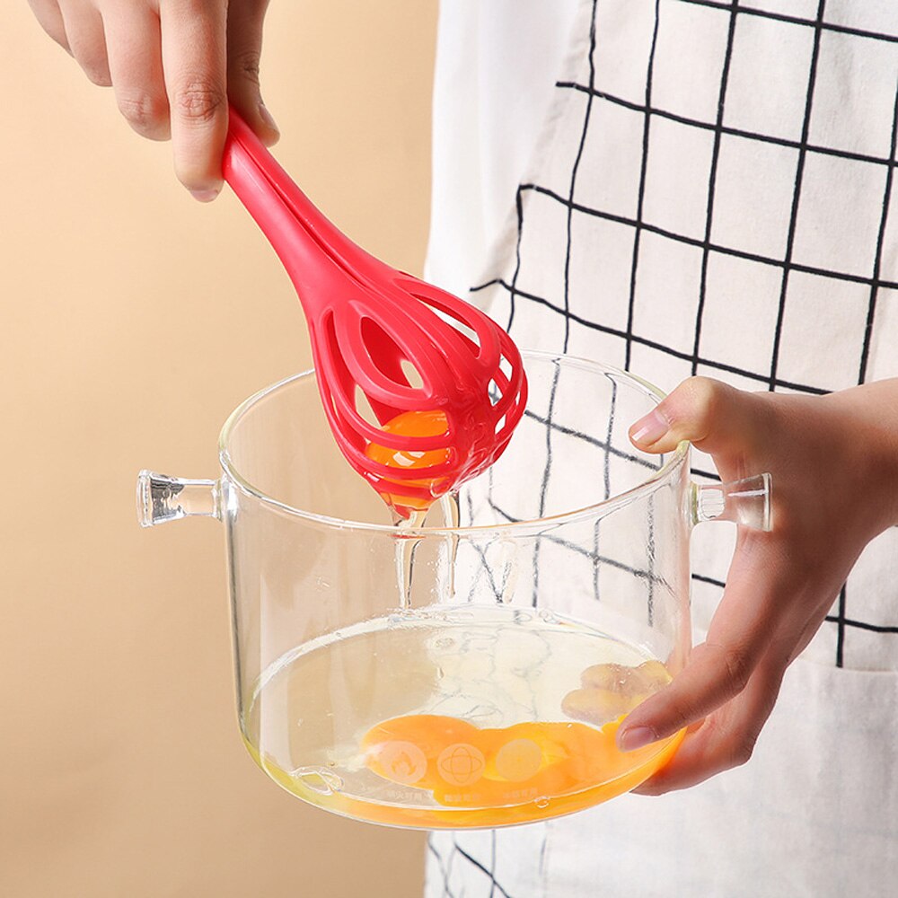 Duurzaam Drie In Een Spaghetti Noodle Tong Eiklopper Ei Clip Salade Mixer Anti-Brandwonden Voedsel Clip Huis Keuken pasta Tool