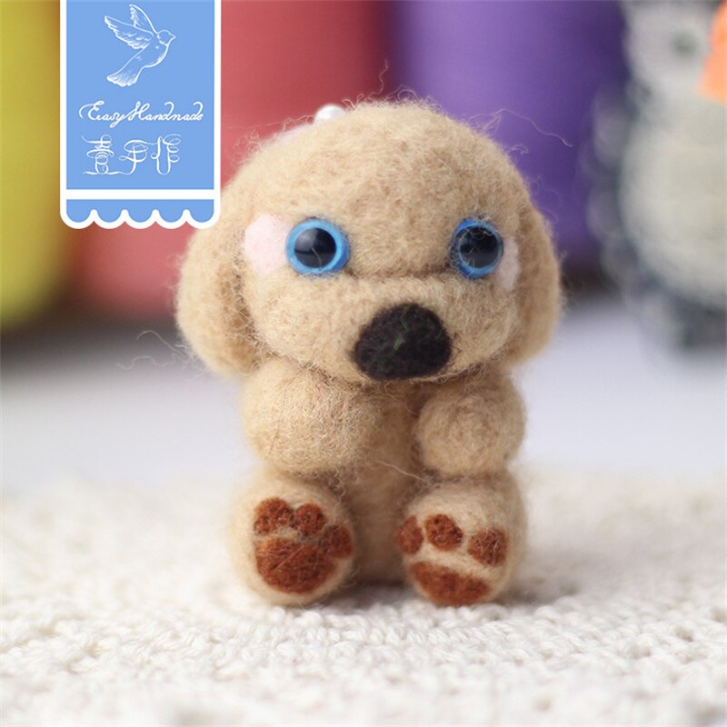 Needle Felting Animals Mouse Hand Made Felt Rabbit Dog Cat Shiba Inu DIY Kit for Adults Starter Crafts Matrial