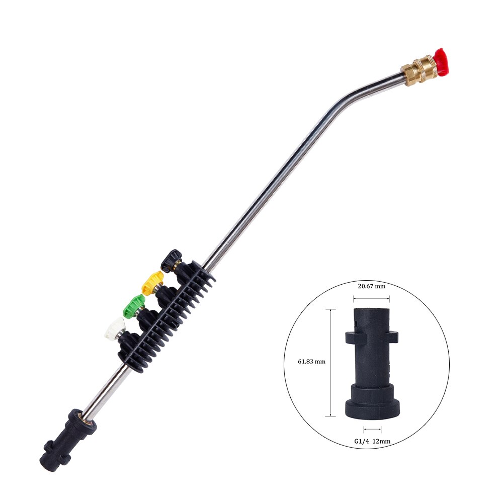 M22 mannlige messingadapter høytrykksspyler vannlanse sprøytepistol for karcher k-serien vaskepistol for bilrengjøring: Brun