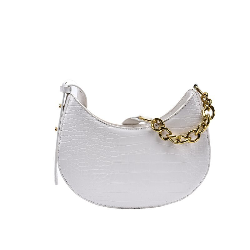 Krokodil Patroon Pu Lederen Tassen Voor Vrouwen Zomer Dag Schouder Handtas Vrouwelijke Reizen Sac Een belangrijkste: White