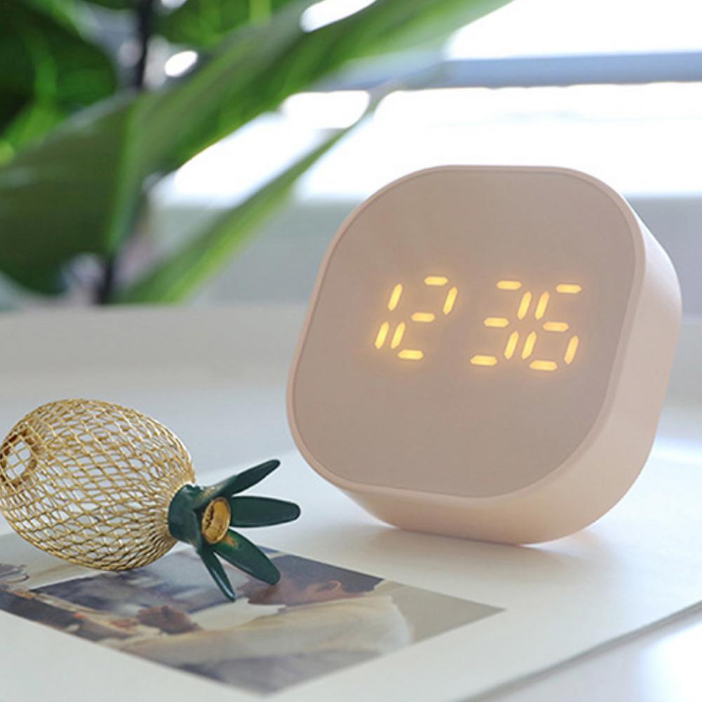 Electronic Alarm Clock Cute Digital Alarm Clock For Kids Bedside Clock Children'S Sleep Trainier Wake Up Night Light