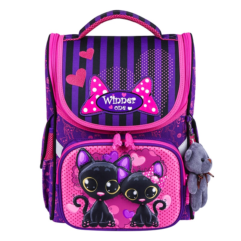 Mochilas escolares para niñas, mochilas escolares para niños, Mochila ortopédica con bonito oso, Mochila escolar para niños, Mochila