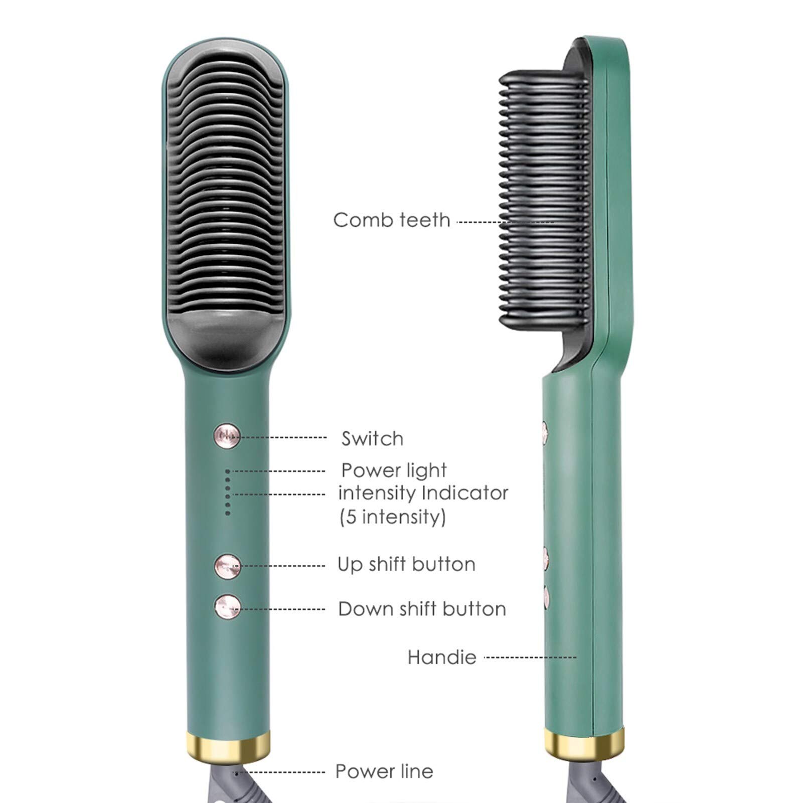 Lisseur de cheveux multifonctionnel, fer plat en céramique Tourmaline, fer à friser, ondulation, peigne
