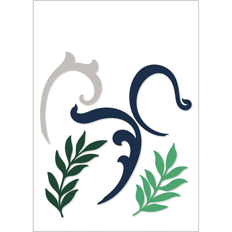 Miłość rośliny wodne rośliny wodne liście 2021 wykrojniki księga gości Dariy dekoracje szablon szablon robić wytłaczania DIY kartka z życzeniami: Default Title