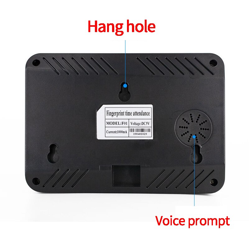 Máquina do comparecimento da impressão digital lcd display usb sistema de comparecimento da impressão digital relógio de tempo empregado verificar-in recorder (plugue da ue)