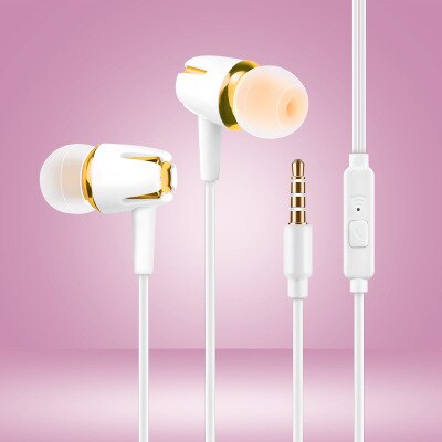 In ear phones wired Earphone E18 Adjustable volume pause/play For Huawei xiaomi Honor 3.5mm earbuds wire Headset for smartphone: Gold