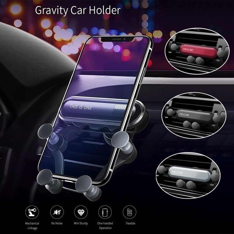 Zwaartekracht auto telefoonhouder auto ventilatierooster clip houder mobiele telefoonhouder gps houder standaard beugel auto accessoires telefoonhouder auto