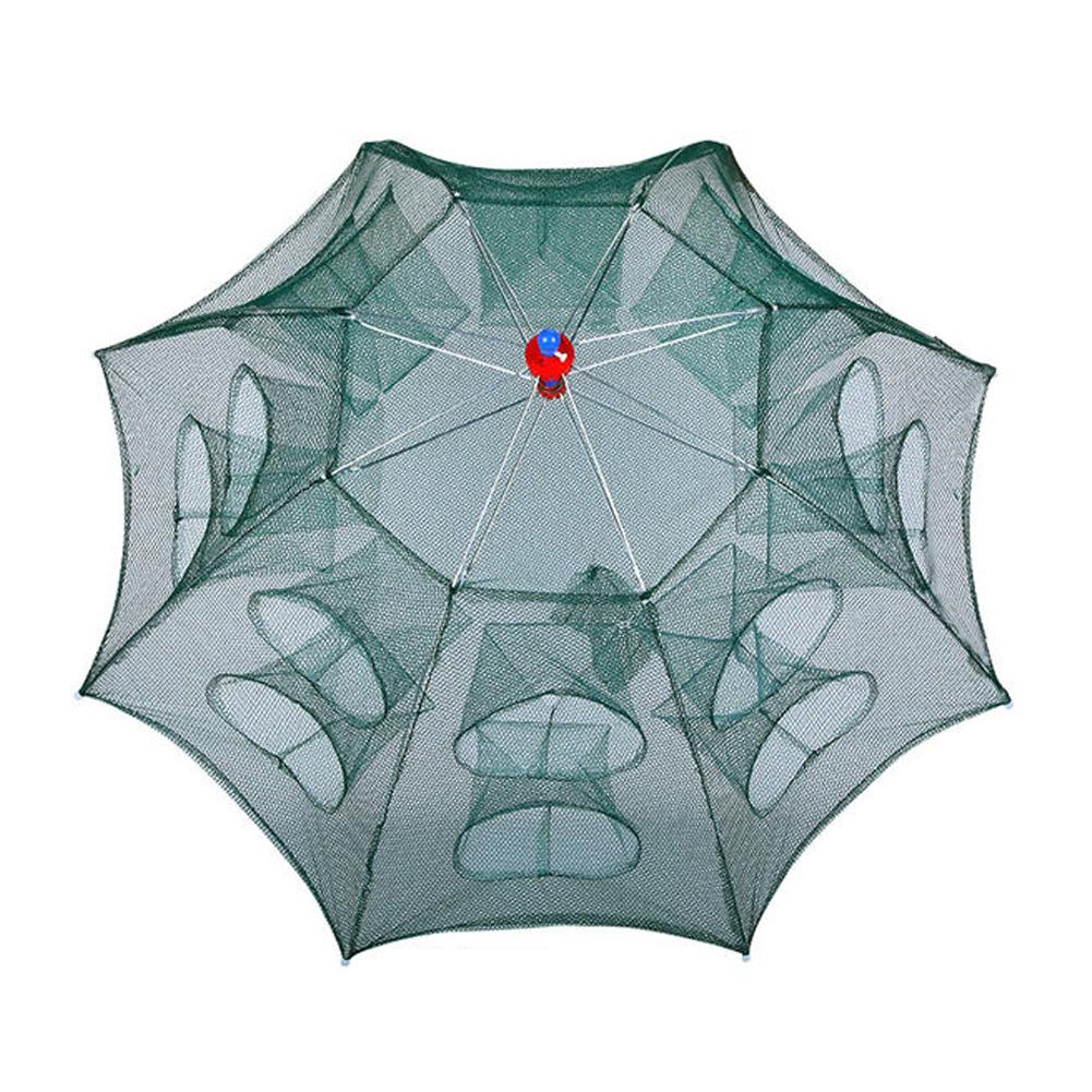 Small Mesh Fishing Net 6/10/16 Holes Automatic Folded Fishing Nylon Net With Zipper Automatic Foldable Thickened Fishing Net: Blue